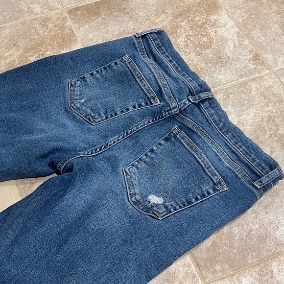 We The Free People Distressed Skinny Ankle Crop High Rise Jeans Size 30 Blue - Picture 5 of 11